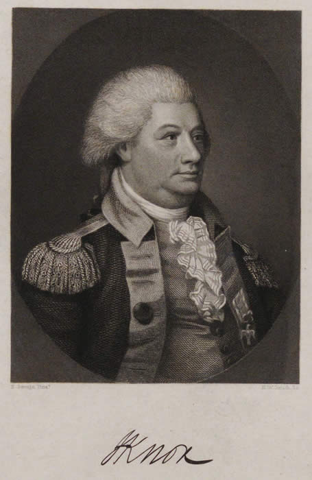 Engraving of Henry Knox. Image courtesy of The Gilder Lehrman Institute
